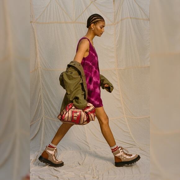 Urban Outfitters Kimchi Blue Tie-Dye Corduroy Babydoll Mini Dress Small - Picture 4 of 6